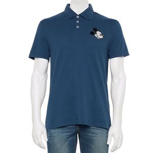 Men's Mickey Mouse navy blue Embroidered Polo